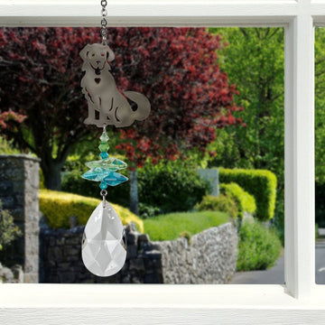 One Coast - Woodstock Chimes Decor Dog Suncatcher-Crystal Fantasy